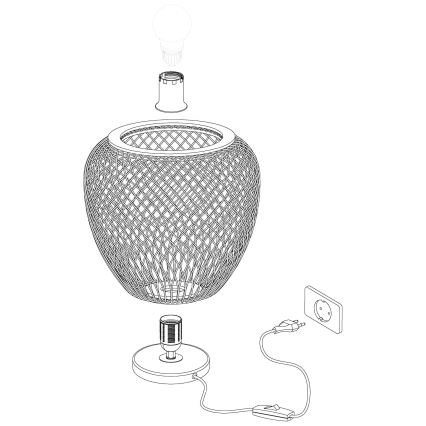 Eglo - Lâmpada de mesa 1xE27/40W/230V