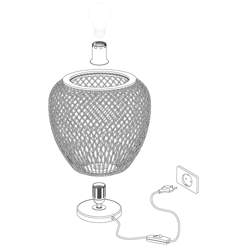 Eglo - Lâmpada de mesa 1xE27/40W/230V