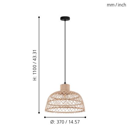 Eglo - Candelabro num fio 1xE27/40W/230V