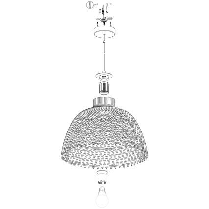 Eglo - Candelabro num fio 1xE27/40W/230V