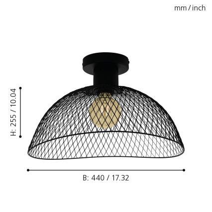 Eglo - Luz de teto 1xE27/60W/230V