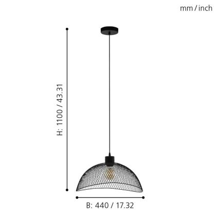 Eglo - Candelabro num fio 1xE27/60W/230V