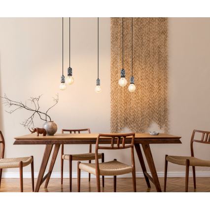 Eglo 43314 - Lustre suspenso por cabo COULSDON 5xE27/10W/230V