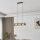 Eglo 43316 - Lustre suspenso por cabo ERRIBERA 8xE27/40W/230V carvalho/preto