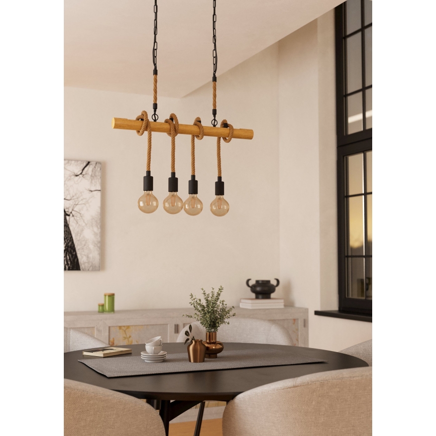 Eglo 43318 - Lustre suspenso por corrente YOUNGSTOWN 4xE27/40W/230V