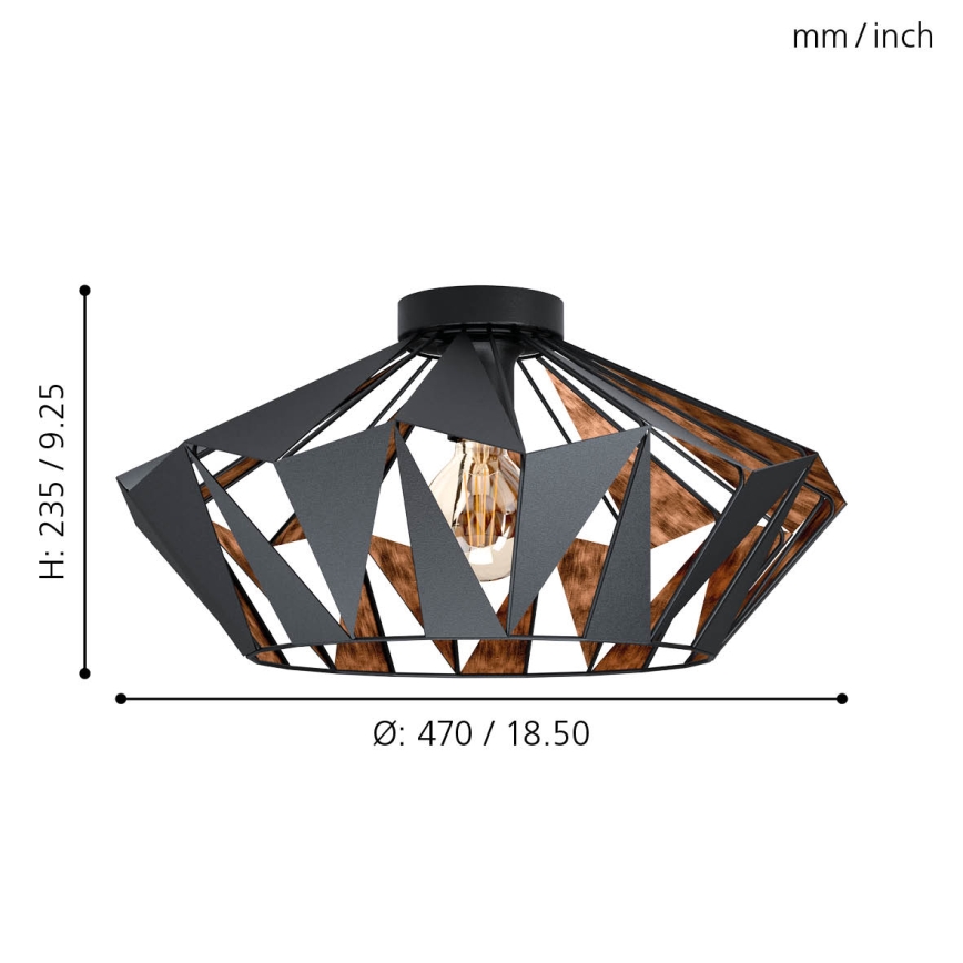 Eglo - Luz de teto 1xE27/60W/230V