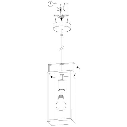 Eglo - Candelabro num fio 1xE27/40W/230V