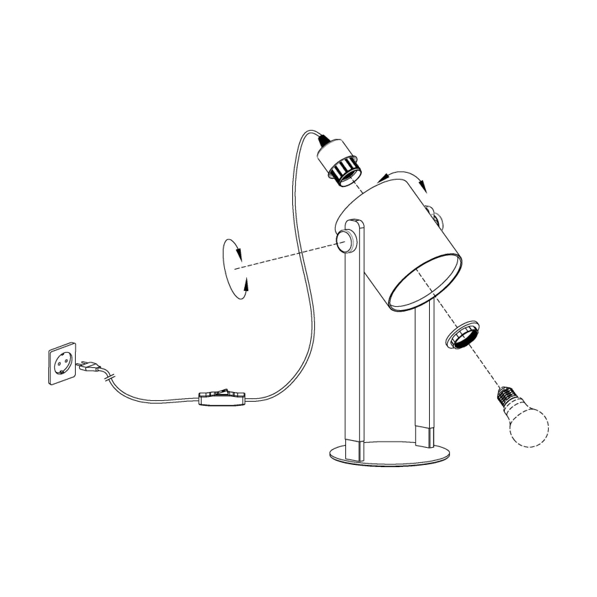 Eglo - Lâmpada de mesa 1xE27/28W/230V