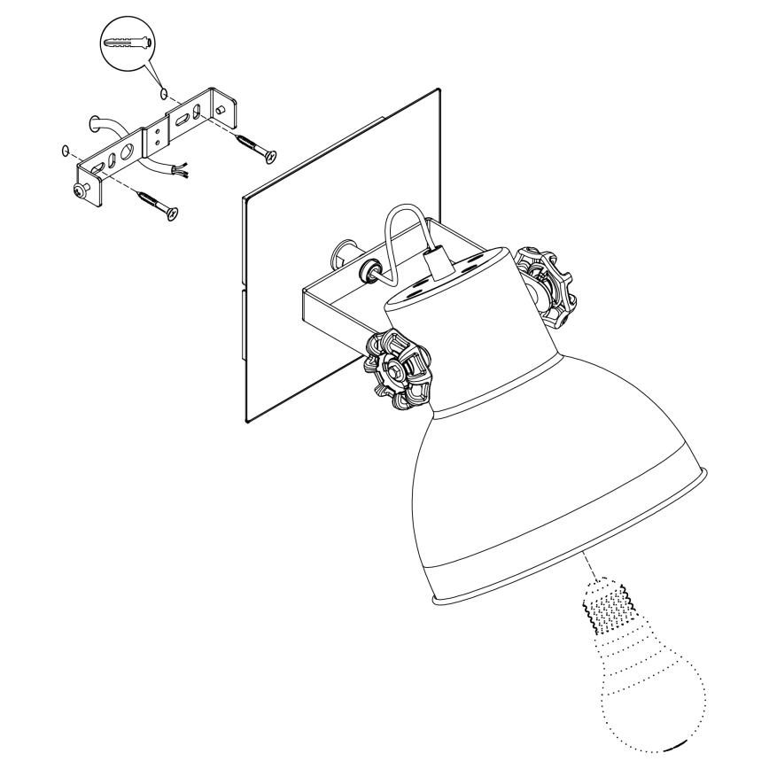 Eglo - Iluminação de parede 1xE27/28W/230V