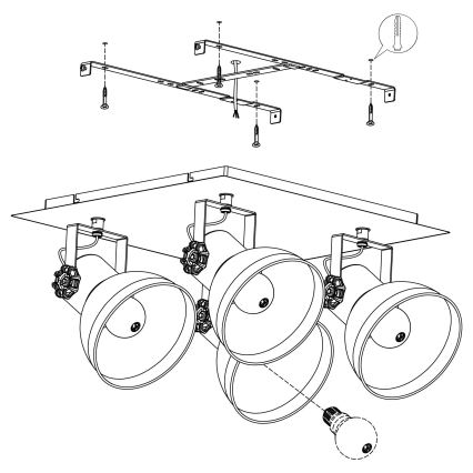 Eglo - Foco 4xE27/40W/230V