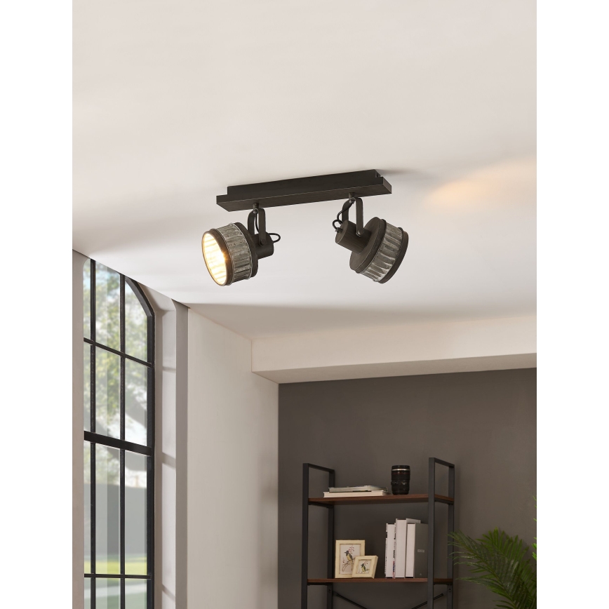 Eglo 43445 - Spot de teto TURROCK 2xE27/28W/230V
