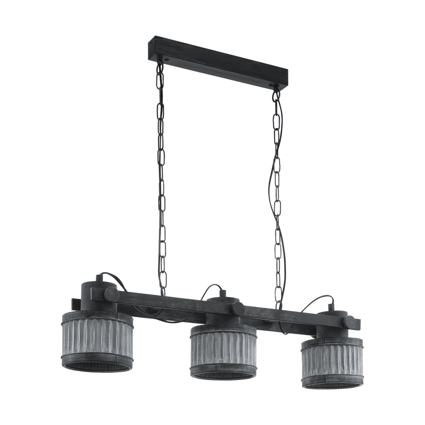 Eglo 43447 - Lustre pendente com corrente TURROCK, 3x E27/28W/230V