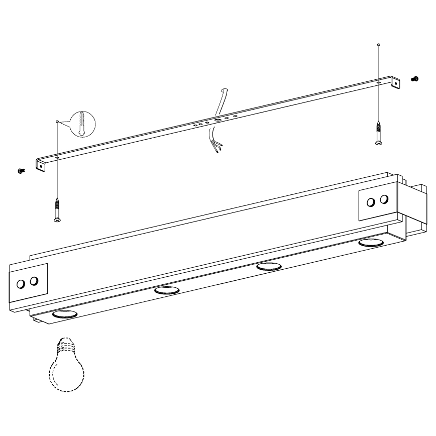 Eglo - Luz de teto 4xE27/60W/230V