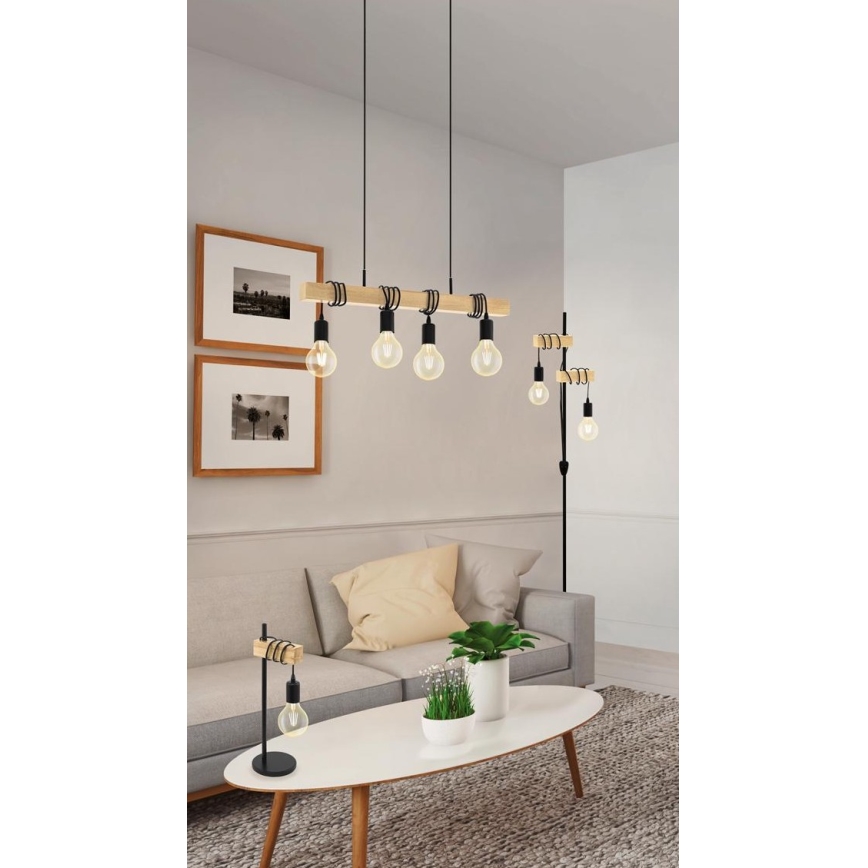 Eglo - Lustre suspenso por cabo TOWNSHEND 4xE27/60W/230V