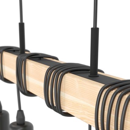Eglo - Lustre suspenso por cabo TOWNSHEND 4xE27/60W/230V