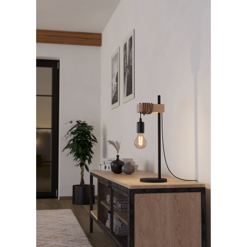 Eglo - Candeeiro de mesa TOWNSHEND 1xE27/10W/230V