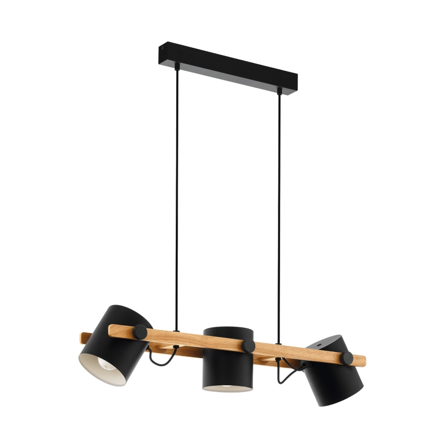 Eglo - Lustre suspenso em cabo 3xE27/60W/230V