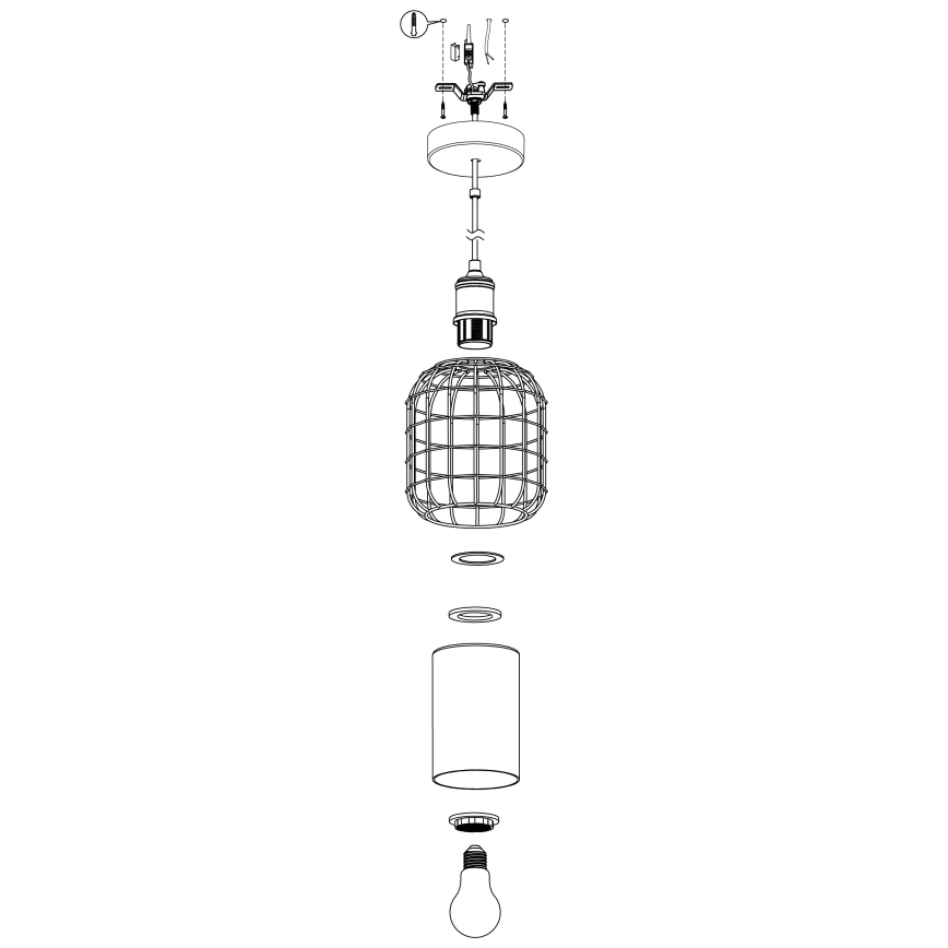Eglo - Candelabro suspenso 1xE27/40W/230V