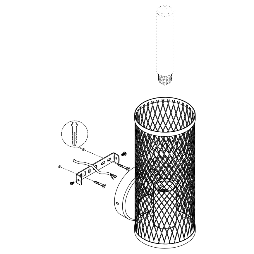 Eglo - Iluminação de parede 1xE27/40W/230V