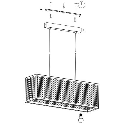 Eglo - Candelabro suspenso 3xE27/40W/230V
