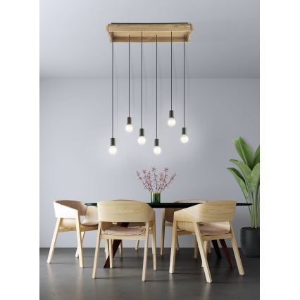 Eglo - Candelabro suspenso 6xE27/40W/230V