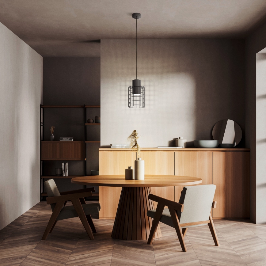 Eglo - Candelabro suspenso 1xE27/40W/230V d. 20 cm preto