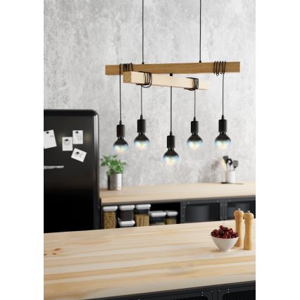 Eglo - Candelabro suspenso TOWNSHEND 5xE27/60W/230V