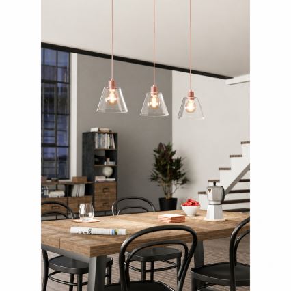Eglo - Candelabro suspenso 3xE27/40W/230V
