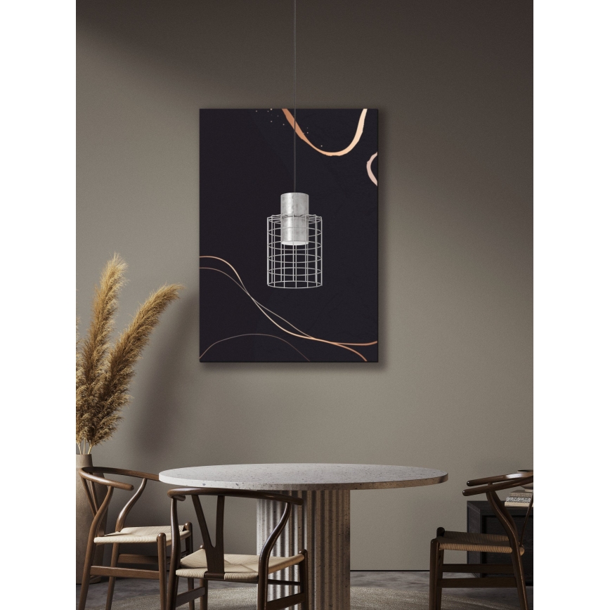 Eglo - Candelabro suspenso 1xE27/40W/230V d. 20 cm prateado