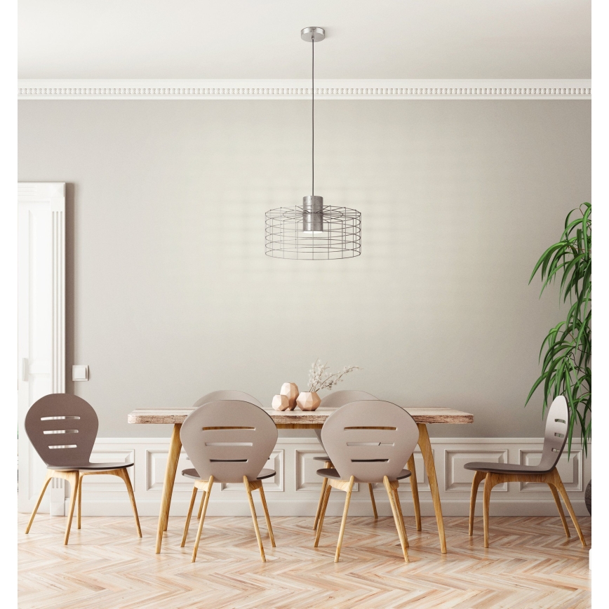 Eglo - Candelabro suspenso 1xE27/40W/230V d. 48 cm prateado