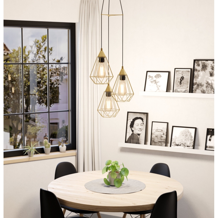 Eglo - Candelabro suspenso 3xE27/60W/230V