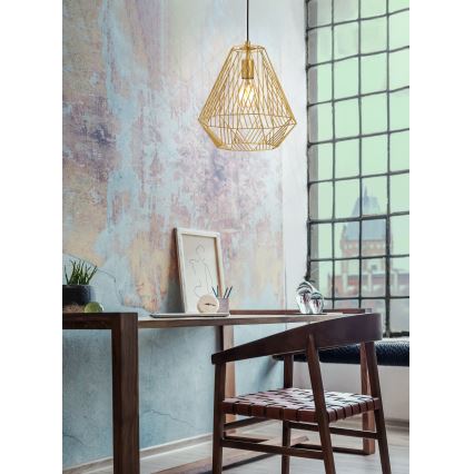 Eglo - Candelabro suspenso 1xE27/40W/230V dourado