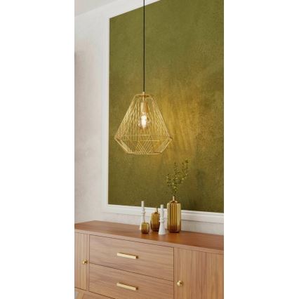 Eglo - Candelabro suspenso 1xE27/40W/230V dourado