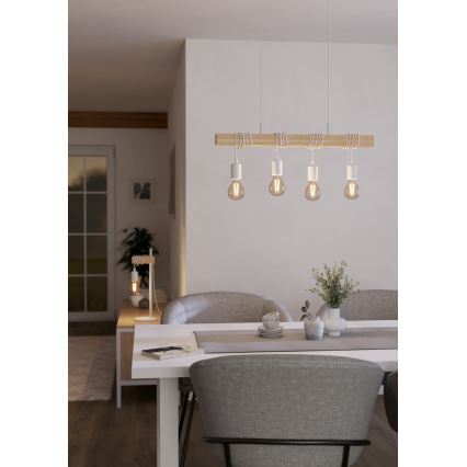Eglo - Lustre suspenso TOWNSHEND 4xE27/60W/230V