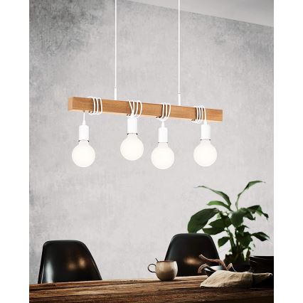 Eglo - Lustre suspenso TOWNSHEND 4xE27/60W/230V