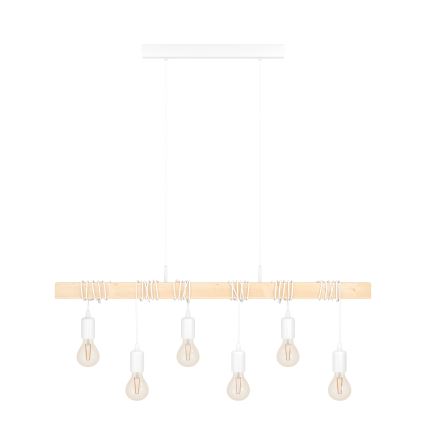 Eglo - Lustre suspenso por cabo TOWNSHEND 6xE27/60W/230V