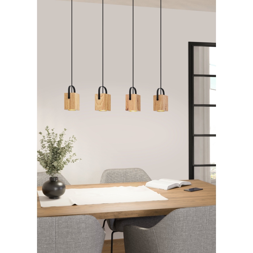 Eglo - Candelabro suspenso LED 4xGU10/3W/230V