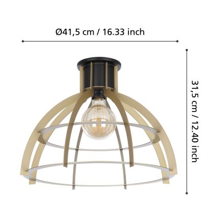 Eglo - Iluminação de teto 1xE27/40W/230V dourado