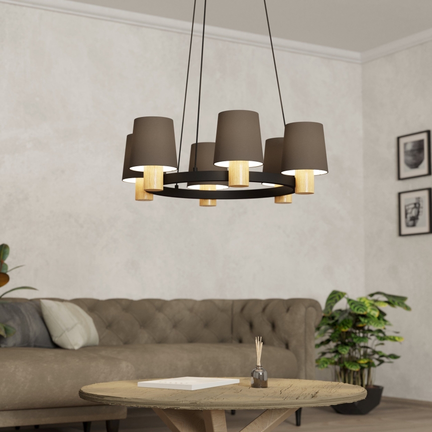 Eglo - Candelabro suspenso 6xE27/40W/230V