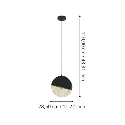 Eglo - Candeeiro suspenso 1xE27/40W/230V