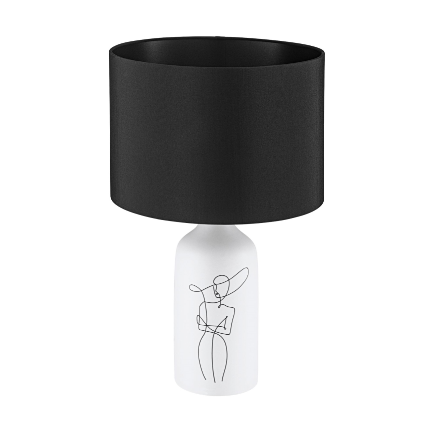 Eglo - Candeeiro de mesa 1xE27/40W/230V preto/branco