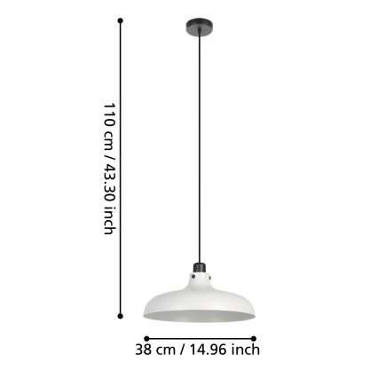 Eglo - Candeeiro suspenso 1xE27/40W/230V