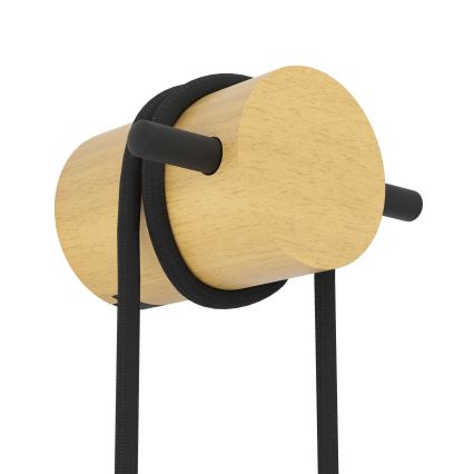 Eglo - Candeeiro de parede 1xE27/13W/230V preto/bege