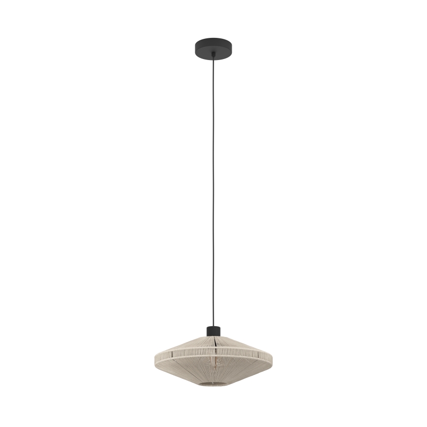 Eglo - Lustre pendente em cabo 1xE27/40W/230V creme