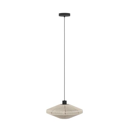 Eglo - Lustre pendente em cabo 1xE27/40W/230V creme
