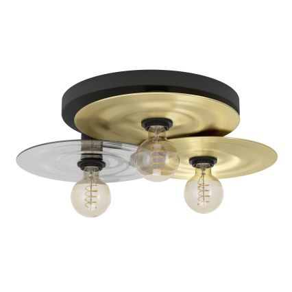 Eglo - Iluminação de teto 3xE27/40W/230V dourado/preto