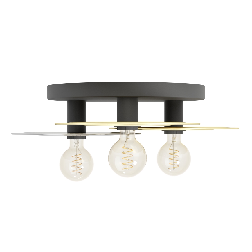 Eglo - Iluminação de teto 3xE27/40W/230V dourado/preto