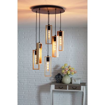 Eglo - Lustre suspenso com cabo 6xE27/60W/230V