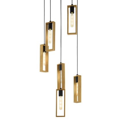 Eglo - Lustre suspenso com cabo 6xE27/60W/230V