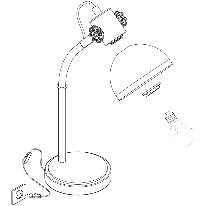 Eglo - Candeeiro de mesa 1xE27/28W/230V